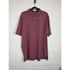 Peter Millar Summer Comfort Pink Stripe Performance Polo Shirt Men's XL
